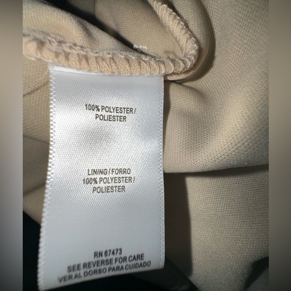 Danny and Nicole nude dress with Blue overlay lace floral design size 10 - Picture 10 of 10